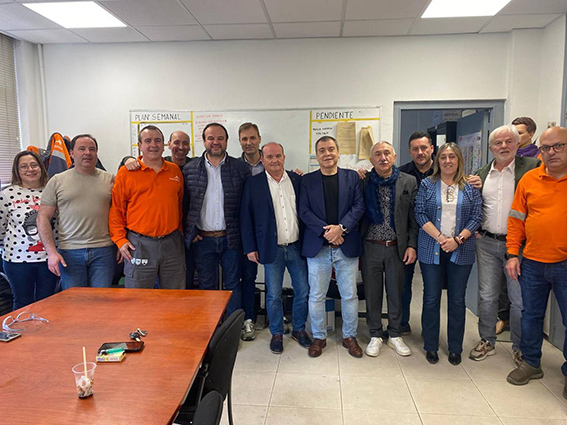 Mariano Hoya y Pepe Álvarez visitan la planta de ArcelorMittal en Gijón