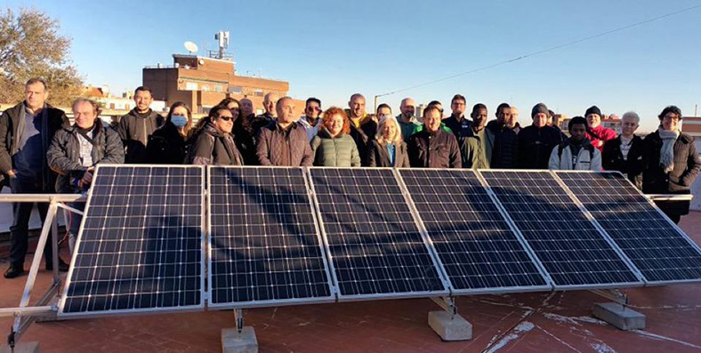UGT FICA asiste a la inauguración de las prácticas del curso de Instalación y Mantenimiento de Placas Fotovoltaicas de la Fundación Naturgy