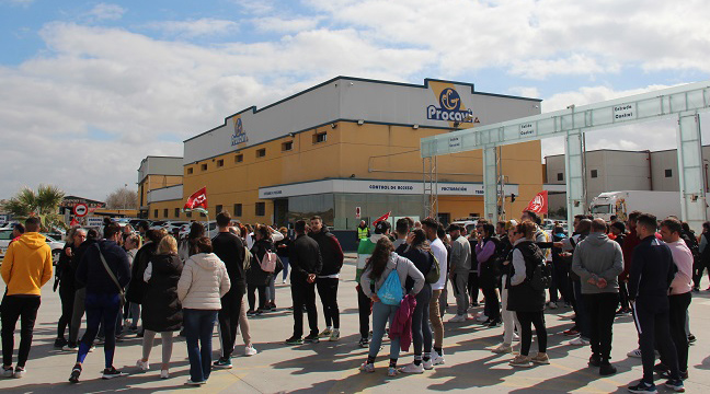 Éxito rotundo de la huelga en la planta de Procavi en Marchena
