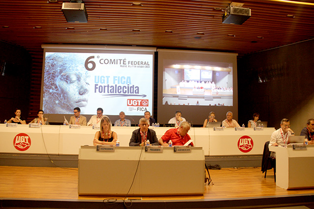 Mariano Hoya pone en valor la fortaleza de UGT FICA en el 6º Comité Federal