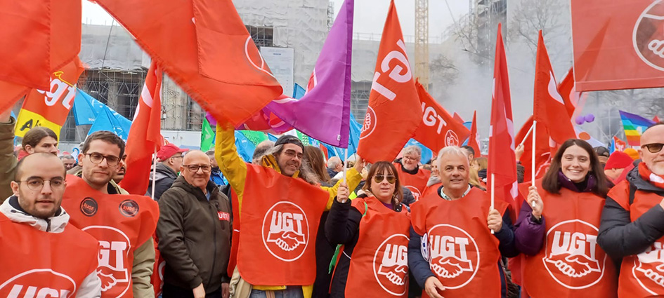 UGT FICA asiste en Bruselas a la euromanifestación contra la austeridad y por un trato justo a las personas trabajadoras