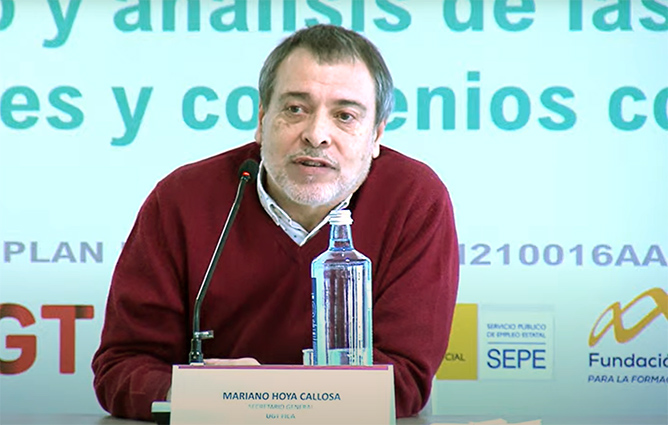 Mariano Hoya llama a la UGT a movilizarse para frenar a la ultraderecha