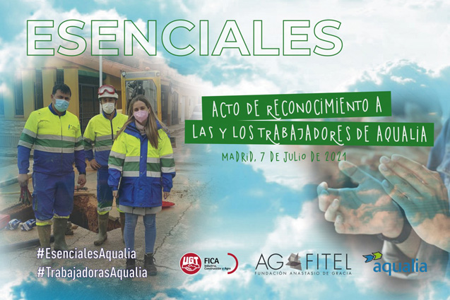 AGFITEL, UGT FICA y Aqualia reconocen mañana miércoles el trabajo de las y los trabajadores del ciclo integral del agua