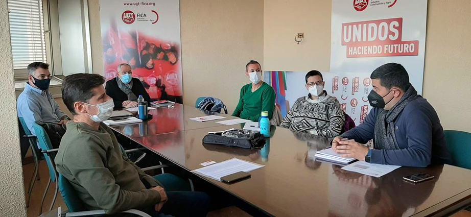 Reunión de coordinación de UGT FICA en Santa Barbara Sistemas General Dynamics