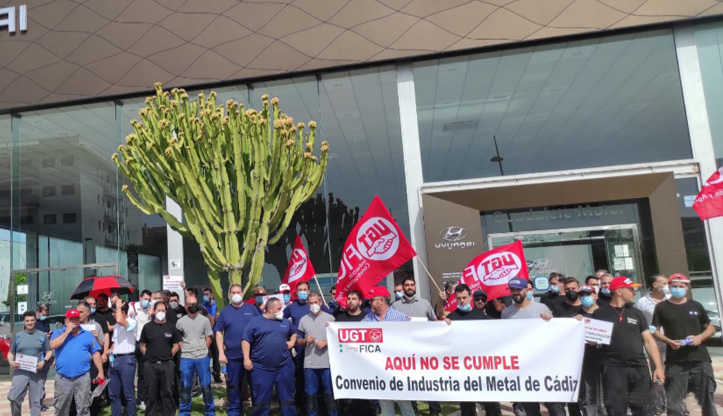 Continúa las movilizaciones para exigir el cumplimiento del convenio del metal de Cádiz