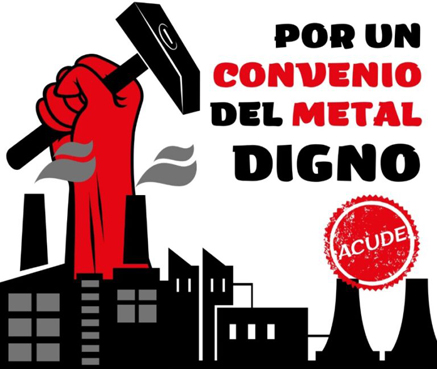 El 2 de junio, manifestación en Santander en defensa de un convenio del metal de Cantabria digno