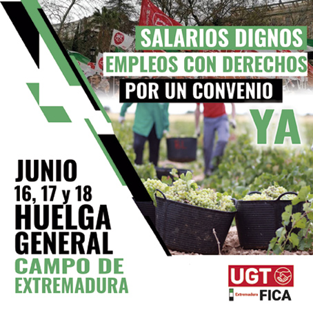 Huelga los días 16, 17 y 18 de junio por la dignidad del campo extremeño