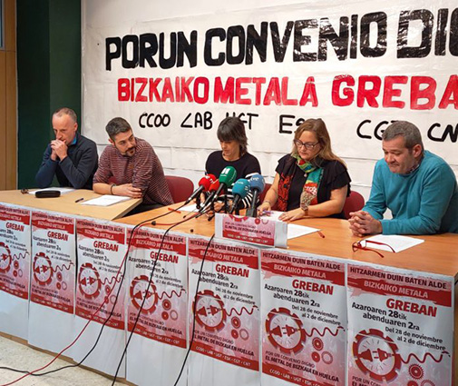Convocada una semana de huelga en el metal de Bizkaia
