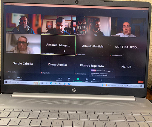 Reunión de coordinación de UGT FICA en Fujitsu
