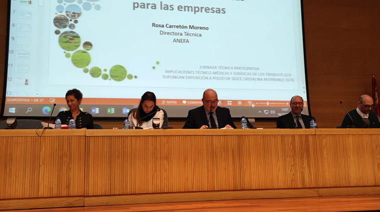 UGT FICA participa en las jornadas sobre las implicaciones de los trabajos que suponen exposición a polvo de sílice cristalina respirable