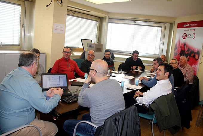 Reunión de coordinación de UGT FICA en el Grupo Portland Valderribas
