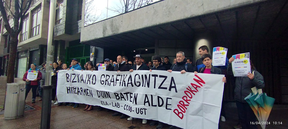 170424 Concentracion convenio artes graficas Bizkaia 1