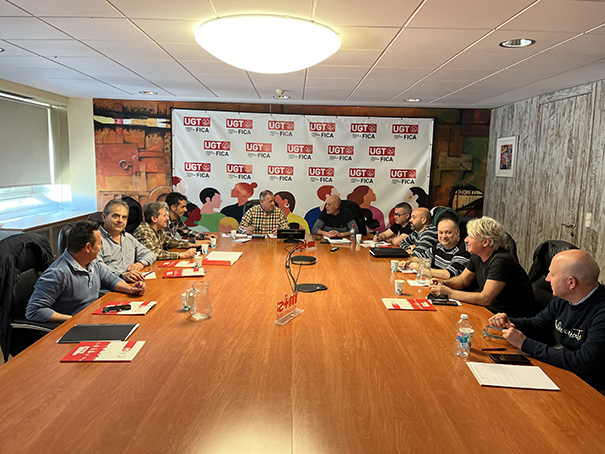 Reunión de coordinación de UGT FICA en el Grupo Roca