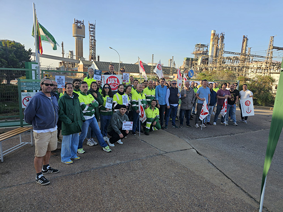 Seguimiento masivo en la primera jornada de huelga en Fertiberia