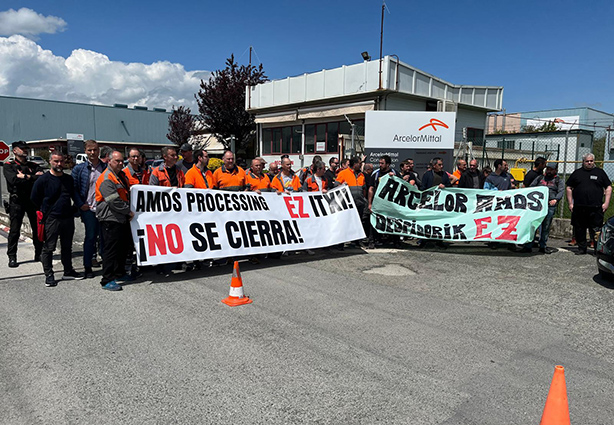 Seguimiento unánime de las movilizaciones contra el expediente de extinción de empleo presentado por ArcelorMittal AMDS
