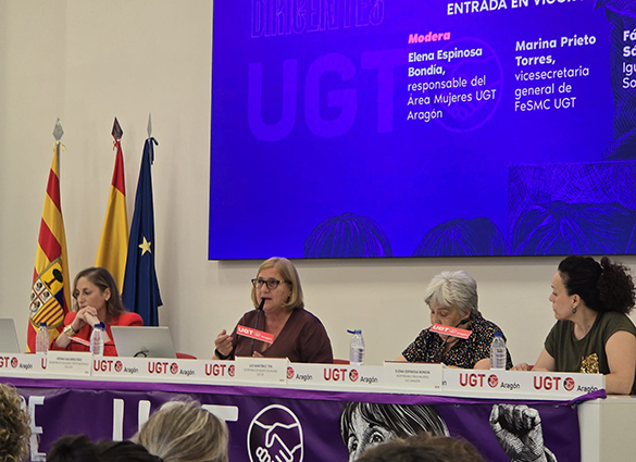 Fátima Gallardo interviene en el III Encuentro de Mujeres Dirigentes de UGT que se celebra en Zaragoza