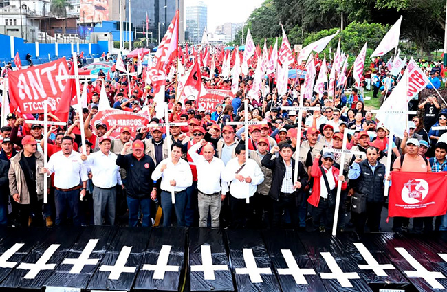 UGT FICA se solidariza con el secretario general de la Federación de Trabajadores en Construcción Civil del Perú