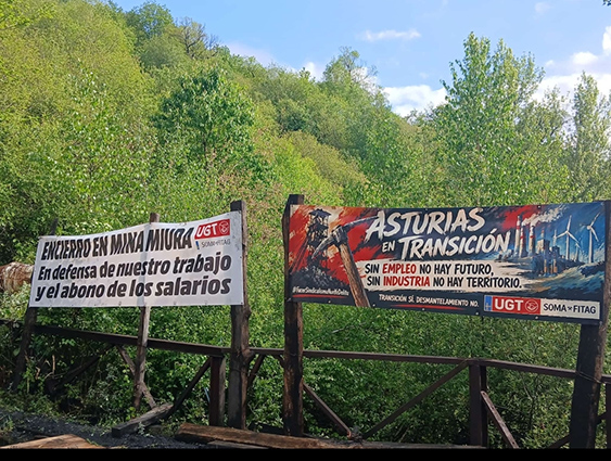 SOMA FITAG-UGT advierte al empresario de Mina Miura que si no abona las nóminas antes del miércoles, los mineros iniciarán una marcha hasta la Junta General del Principado