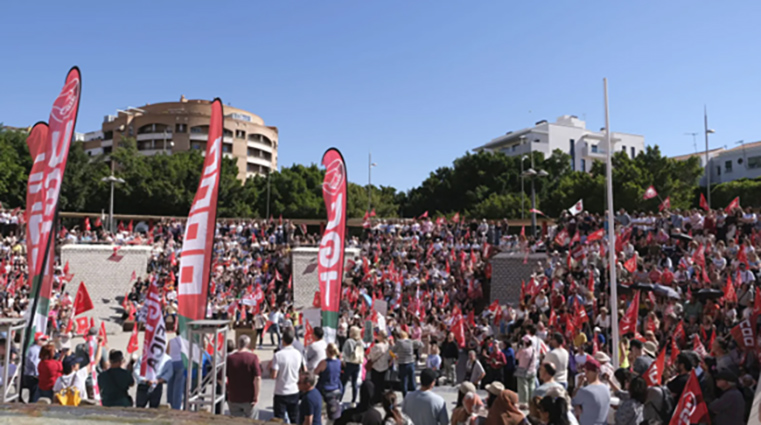 Éxito rotundo de la movilización del manipulado hortofrutícola en Almería con miles de participantes