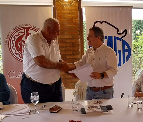 UGT FICA y las organizaciones sindicales argentinas de CASIA firman un acuerdo de colaboración