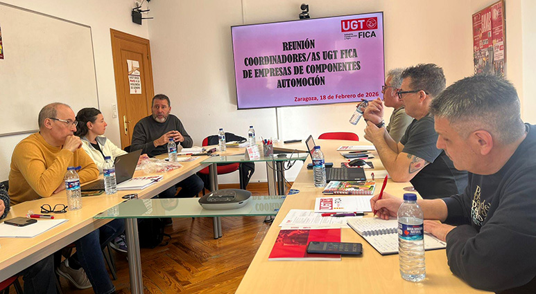 Coordinadores de UGT FICA en empresas de componentes de automoción se reafirman en la exigencia de una transición justa y ordenada para el sector